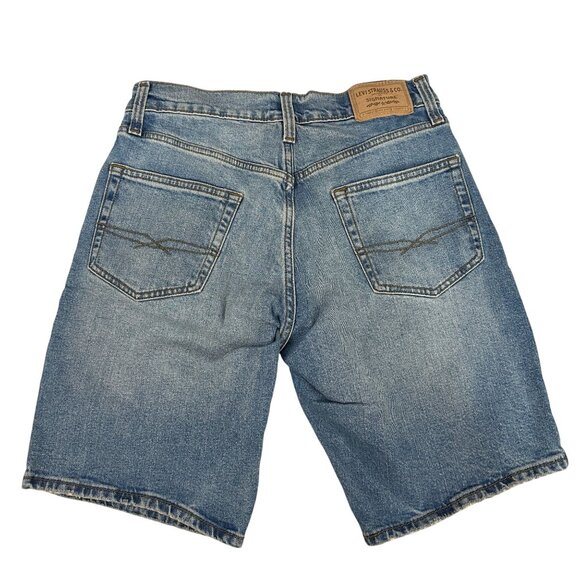 Levi Strauss Signature Mens 28 Classic Denim Shorts 10 Inch Inseam Relaxed Fit - Picture 4 of 7